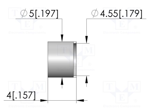 Sleeve for test probe; brass; DS-810; Features: magnetic; L: 4mm