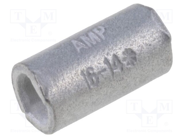 Butt splice; non-insulated; brass; 1.25÷2mm2; tinned; crimped