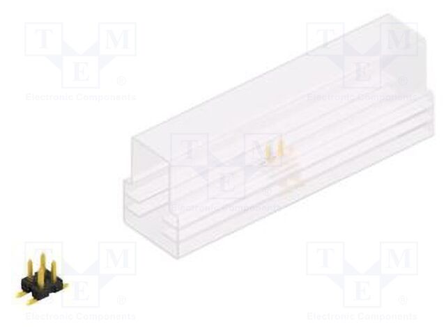 Connector: pin strips; pin header; male; PIN: 4; 2.54mm; SMT; 2x2