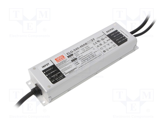 Power supply: switched-mode; LED; 240W; 48VDC; 44.8÷51.2VDC; IP65