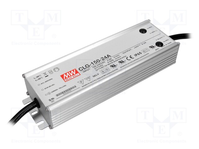 Power supply: switched-mode; LED; 151.2W; 24VDC; 22÷27VDC; IP65