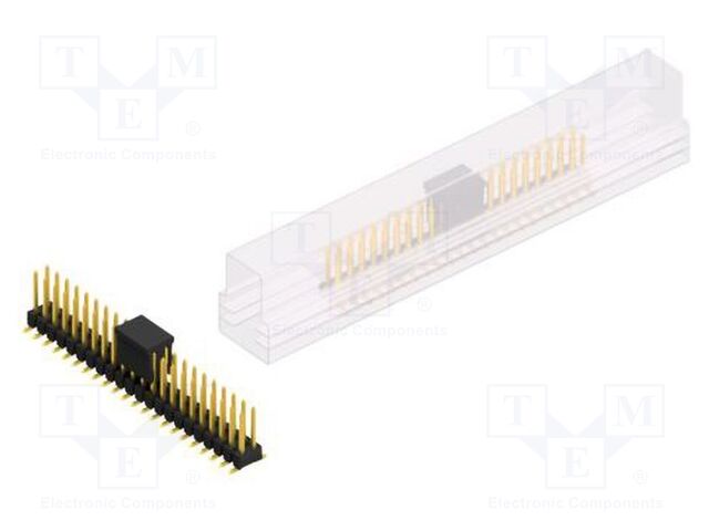 Connector: pin strips; pin header; male; PIN: 44; 2.54mm; SMT; 2x22