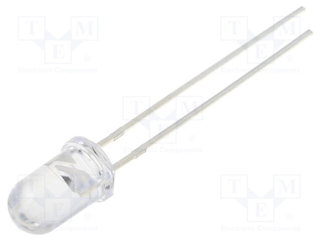 LED; 5mm; white warm; 1560÷2180mcd; 15°; Front: convex; 3000(typ)K