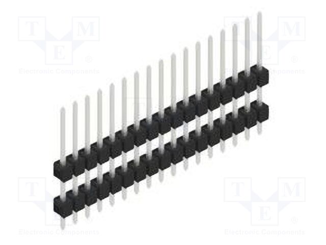 Connector: pin strips; pin header; male; PIN: 17; 2.54mm; THT; 1x17