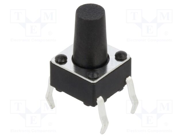 Microswitch TACT; SPST; Pos: 2; 0.05A/12VDC; THT; 2.45N; 6x6x3.5mm