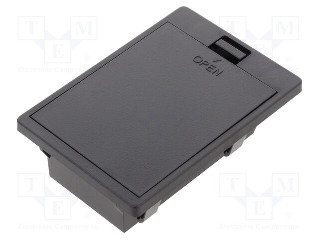 Holder; 6LF22,6LR61; Batt.no: 1; black; with flap