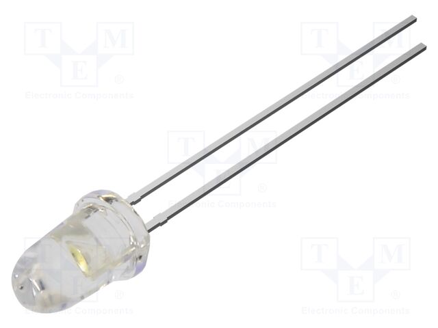 LED; white cold; 5mm; 120000mcd; 8°; Front: convex; 2.7VDC; bullet