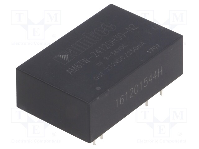 Converter: DC/DC; 6W; Uin: 9÷36V; Uout: 12VDC; Uout2: -12VDC; DIP24