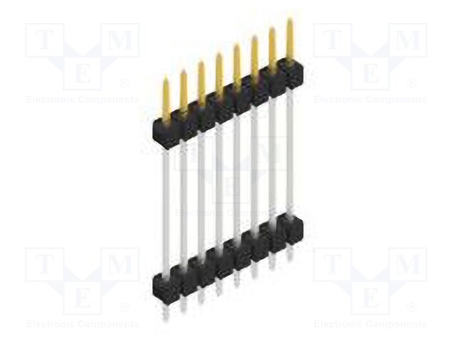 Connector: pin strips; pin header; male; PIN: 8; 2.54mm; THT; 1x8