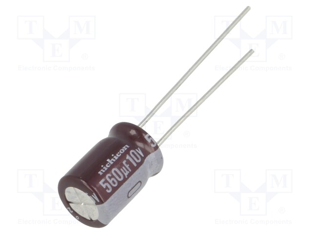 Capacitor: electrolytic; low impedance; THT; 560uF; 10VDC; ±20%