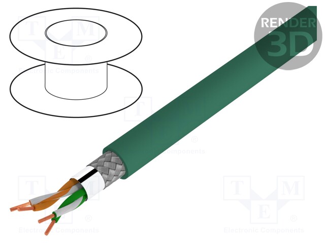 Wire; SF/UTP,ETHERLINE® Cat.5e Flex; 5e; stranded; Cu; 2x2x26AWG