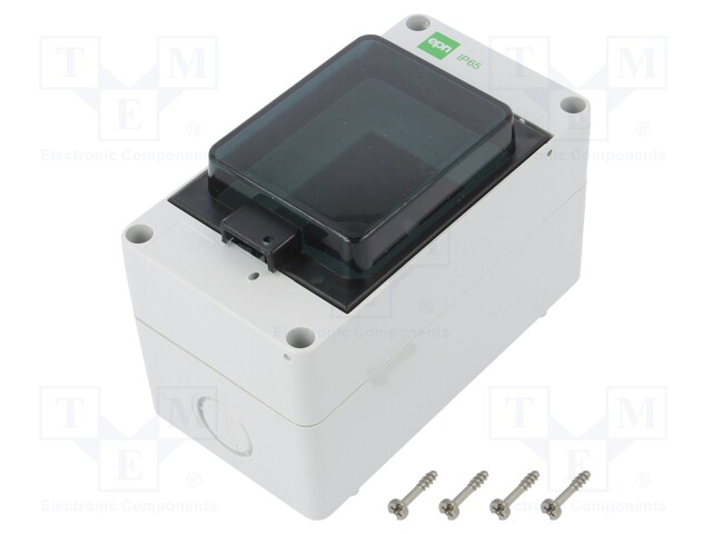 Enclosure: for modular components; IP65; light grey; No.of mod: 3