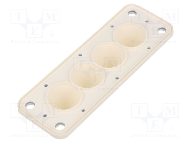 Multigate grommet; light grey; Holes no: 4; -40÷100°C; 10÷25mm