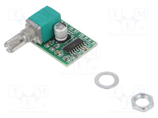 Module: audio; amplifier; 2.5÷5.5VDC; PAM8403; 29.5x20.2mm; 3/3W