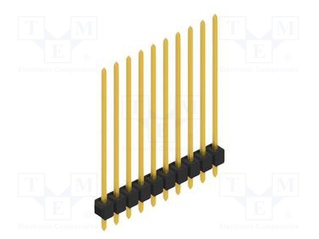 Connector: pin strips; pin header; male; PIN: 10; 2.54mm; THT; 1x10