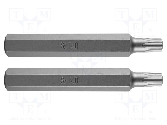 Screwdriver bit; Torx®; TX40; Overall len: 75mm; Mounting: 3/8"