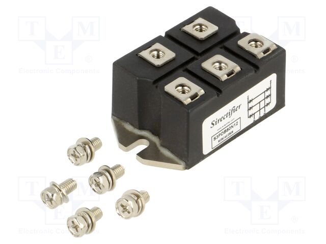 Three-phase bridge rectifier; Urmax: 1.2kV; If: 80A; Ifsm: 750A