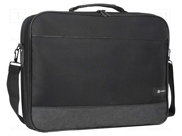 Laptop bag; black; poliester 600D; Usable dim: 385x47x285mm; 16"
