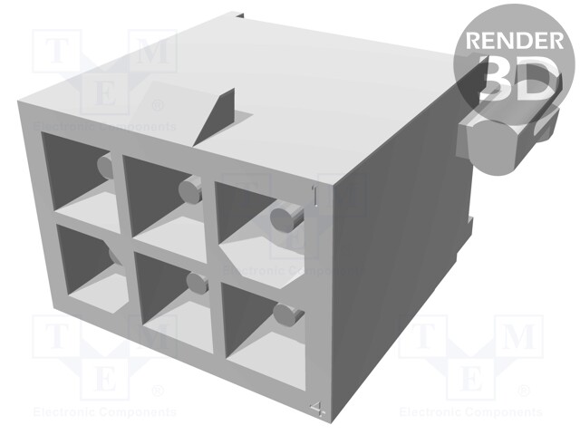 Socket; wire-board; male; Mini Universal MATE-N-LOK; 4.14mm; 600V