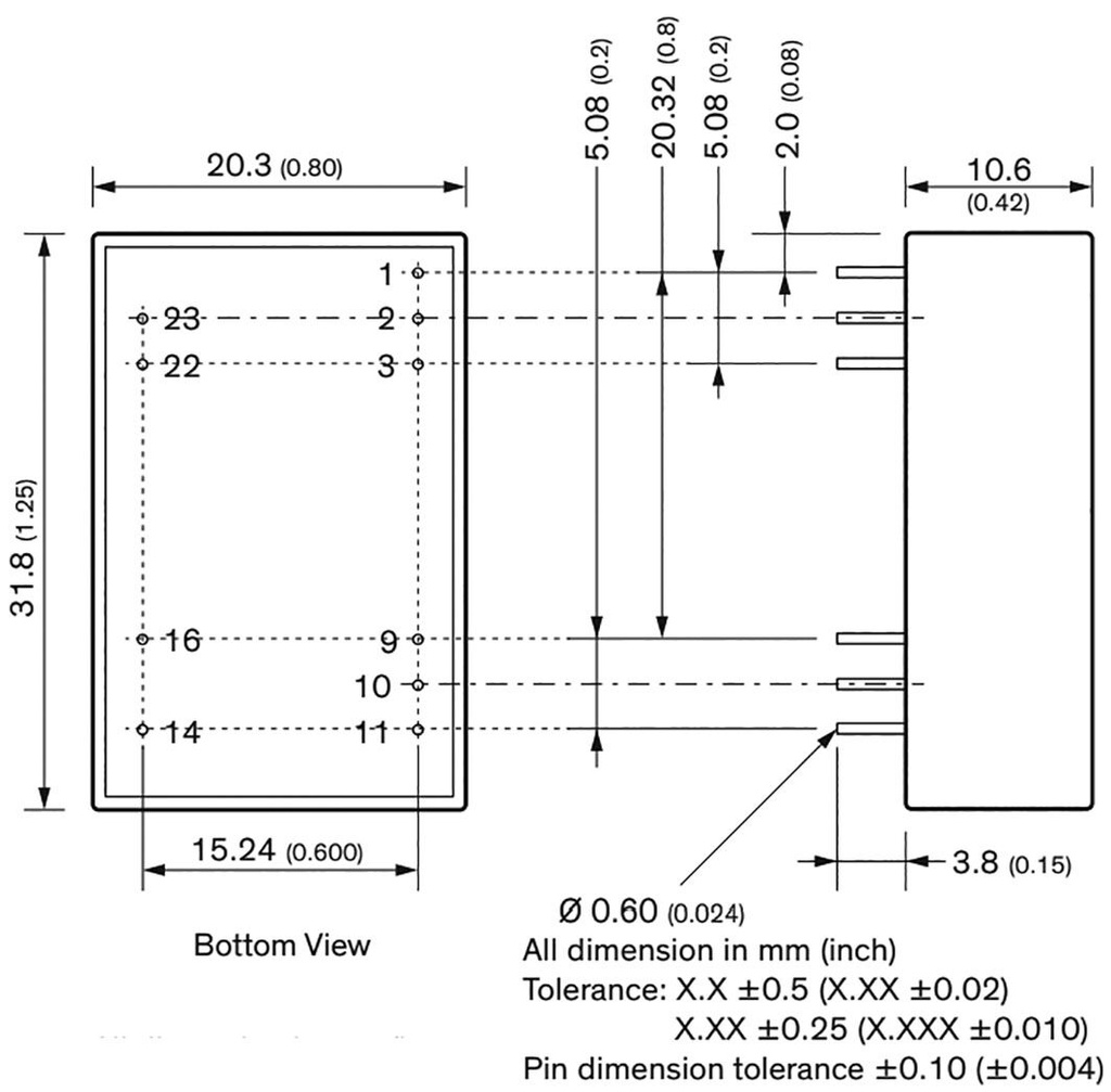 Converter: DC/DC; 6W; Uin: 36÷160V; Uinsul: 3000V