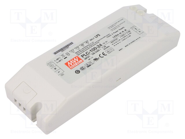 Power supply: switched-mode; LED; 96W; 24VDC; 18÷24VDC; 4A; IP20
