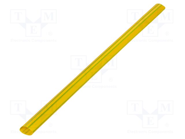 Heat shrink sleeve; glueless; 2: 1; 38mm; L: 1m; yellow-green