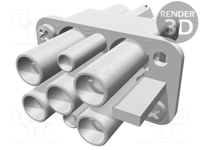 Connector: HDC; female; Han Q; PIN: 6(4+2); Compact