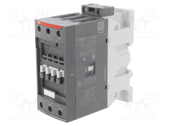 Contactor: 3-pole; NO x3; 24÷60VAC; 20÷60VDC; 65A; DIN,on panel; AF