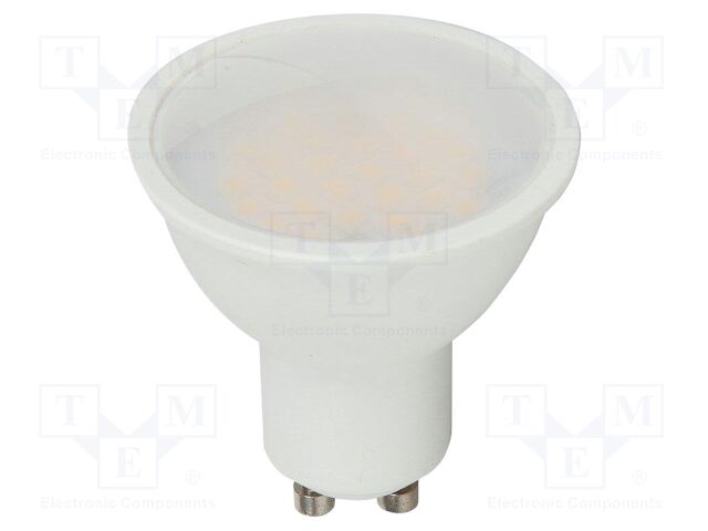 LED lamp; white cold; GU10; 220÷240VAC; 1000lm; P: 10W; 100°; 6500K