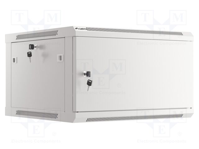 Enclosure: rack cabinet; Standard: 19"; 6U; grey; Z: 600mm; X: 600mm