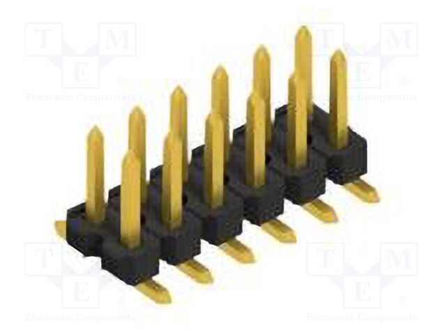Connector: pin strips; pin header; male; PIN: 12; 2.54mm; SMT; 2x6