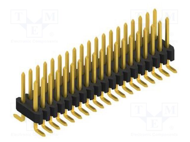 Connector: pin strips; pin header; male; PIN: 38; 1.27mm; SMT; 2x19