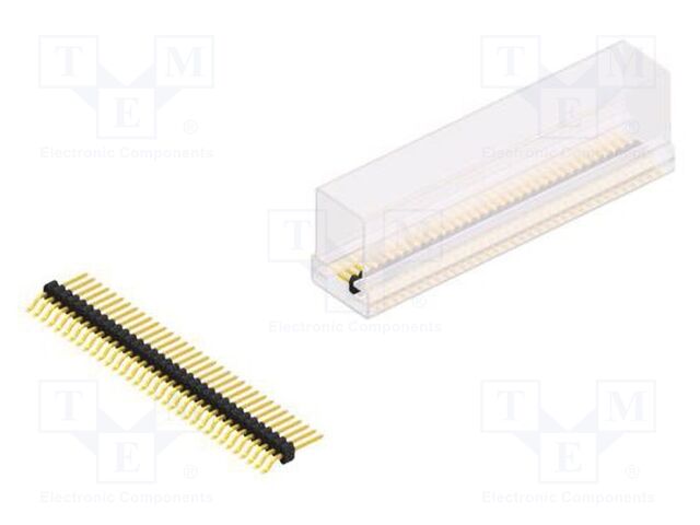Connector: pin strips; pin header; male; PIN: 34; 1.27mm; SMT; 1x34