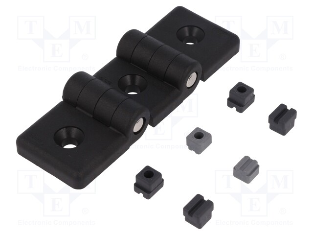 Hinge; Width: 109mm; technopolymer (PA); black; H: 36mm