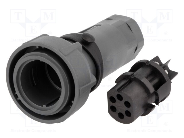Connector: circular; plug; female; PIN: 6; Buccaneer 7000; UL94V-0