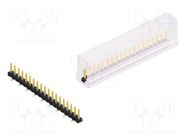 Connector: pin strips; pin header; male; PIN: 19; 2.54mm; SMT; 1x19