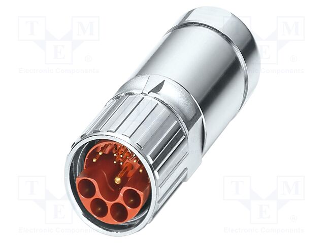 Connector: M23; plug; PIN: 13; crimped; straight; IP67; 8A; 50V