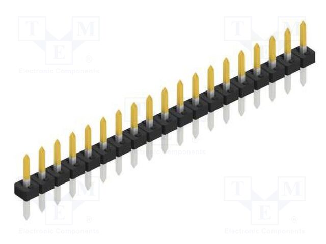 Connector: pin strips; pin header; male; PIN: 19; 2mm; THT; 1x19