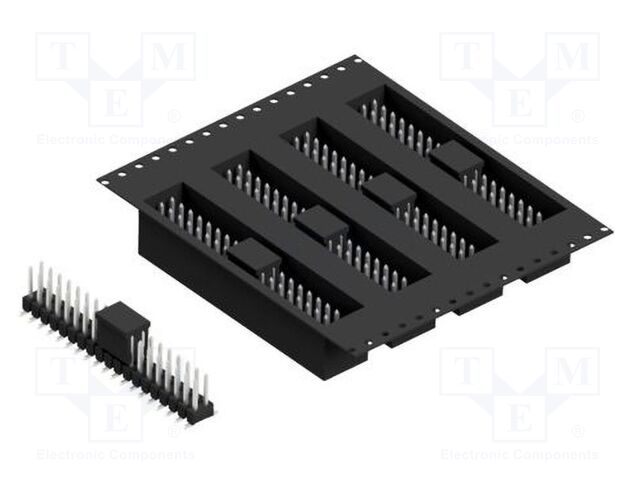 Connector: pin strips; pin header; male; PIN: 38; 2.54mm; SMT; 2x19