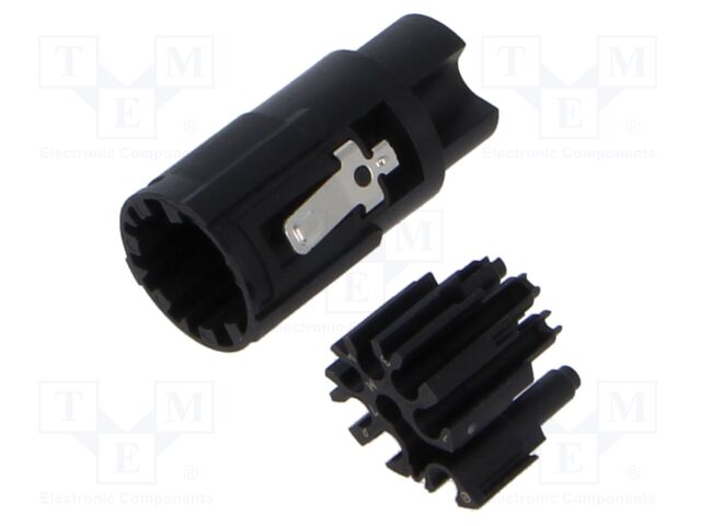 Connector: M17; male; contact insert; PIN: 6; crimped; w/o contacts