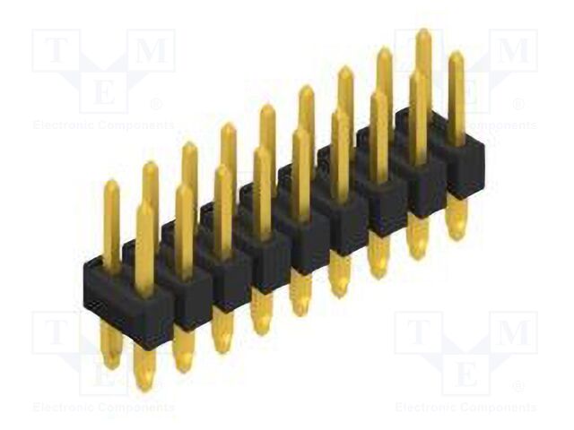 Connector: pin strips; pin header; male; PIN: 18; 2.54mm; THT; 2x9
