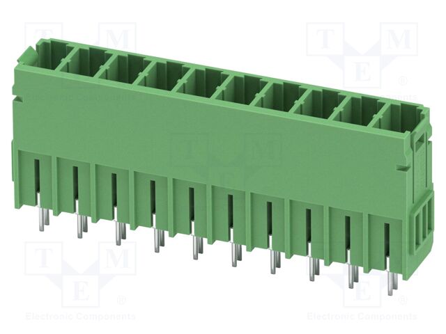 PCB headers, nominal cross section: 6 mm?, color: green, nom