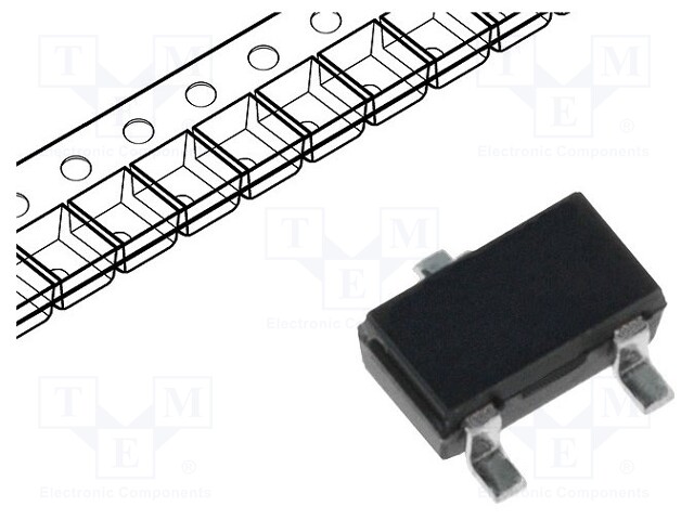 Transistor: NPN; bipolar; 50V; 0.3A; 0.15W; SC59