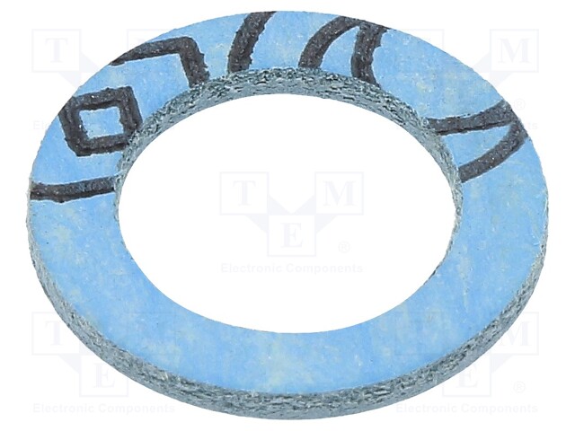 Gasket; chloroprene; D: 1.5mm; Øint: 11.5mm; Øout: 20mm; M12; black