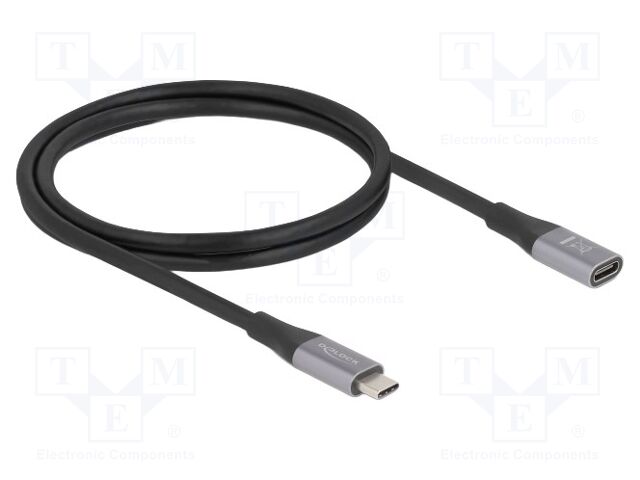 Cable; bidirectional; USB C socket,USB C plug; gold-plated; 1m