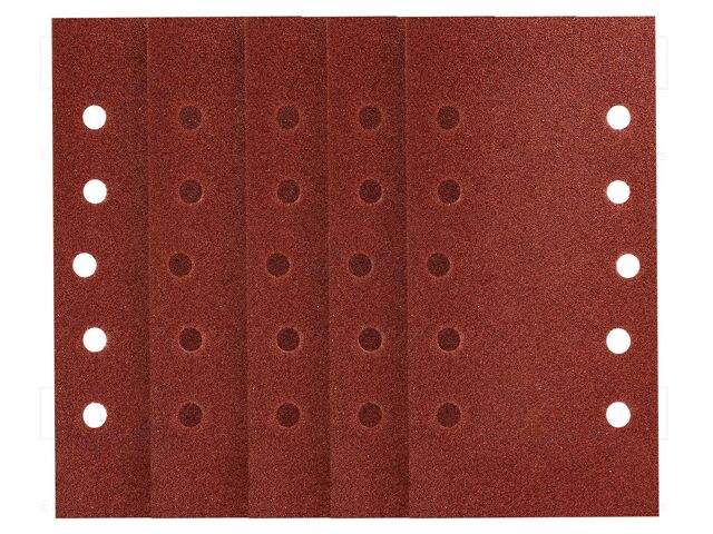 Cleaning cloth: sandpaper; Granularity: 80; Mounting: bur; 5pcs.