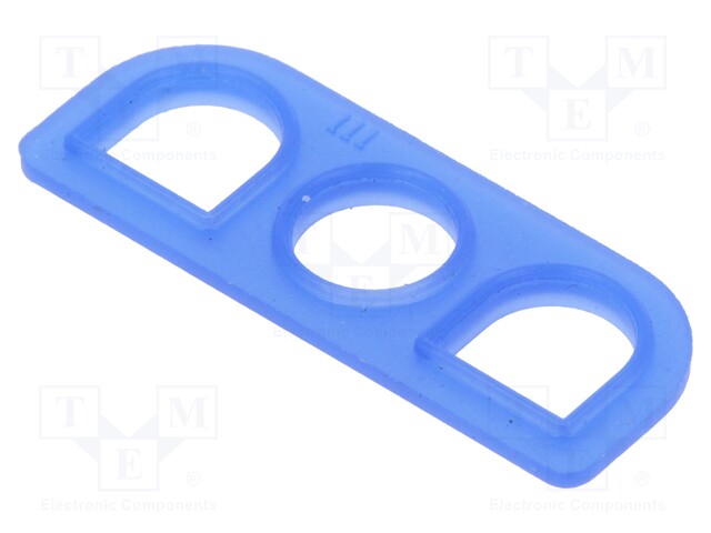 Profile gasket; Universal MATE-N-LOK; 6.35mm; PIN: 3; Layout: 1x3