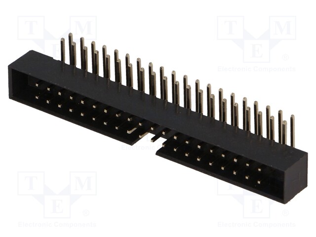 Socket; IDC; male; PIN: 40; angled 90°; THT; gold flash; 2mm