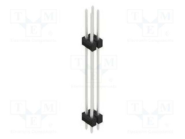 Connector: pin strips; pin header; male; PIN: 4; 2.54mm; THT; 2x2