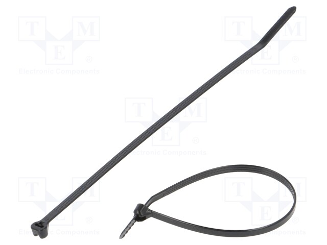 Cable tie; with a metal clasp; L: 155mm; W: 3.6mm; polyamide; 178N